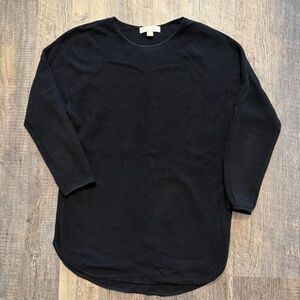 Michael Kors Black Long Sleeve Knit Top